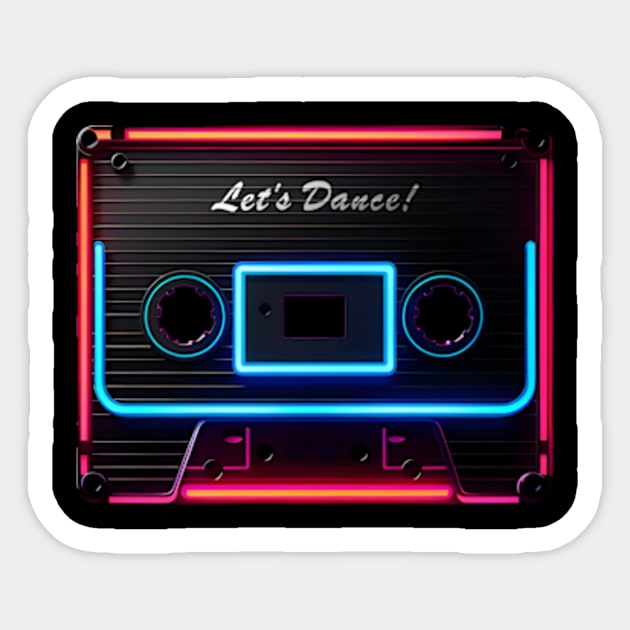 Cassette tape, retro style Sticker by 8 Arts